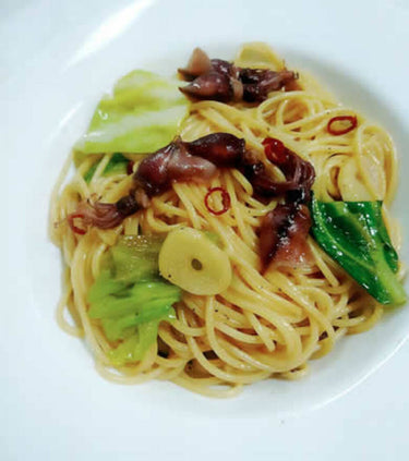 【レシピ】ホタルイカと春キャベツのペペロンチーノ