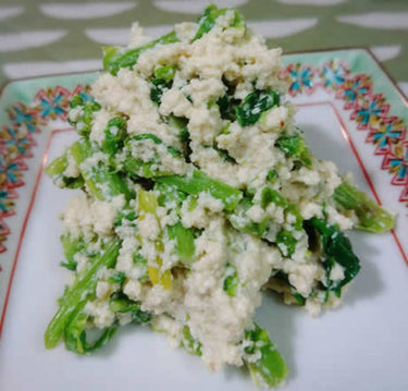 【レシピ】菜の花のピーナツ白和え